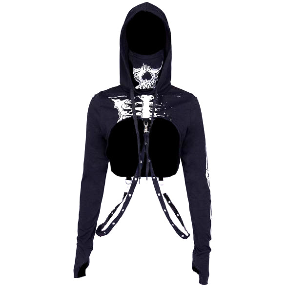 Gothic Skeleton Long Sleeves Top