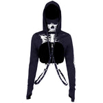 Gothic Skeleton Long Sleeves Top