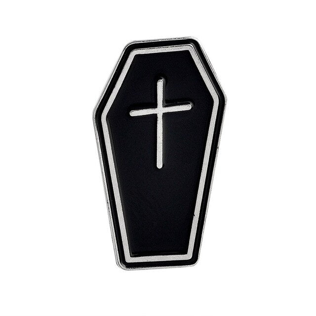 Coffin Enamel Pin